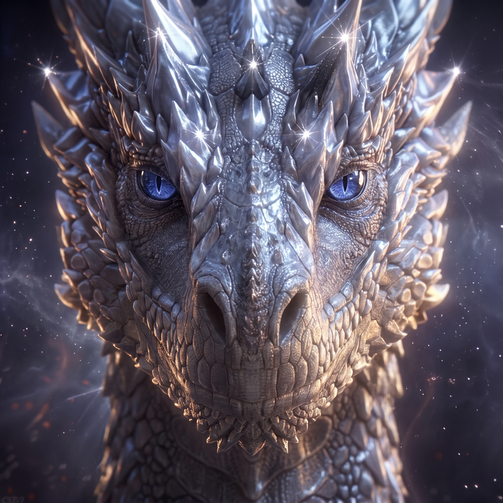 Aeral'Tharan — Silver Mirror Dragon of the Crystalline Rays of Creation