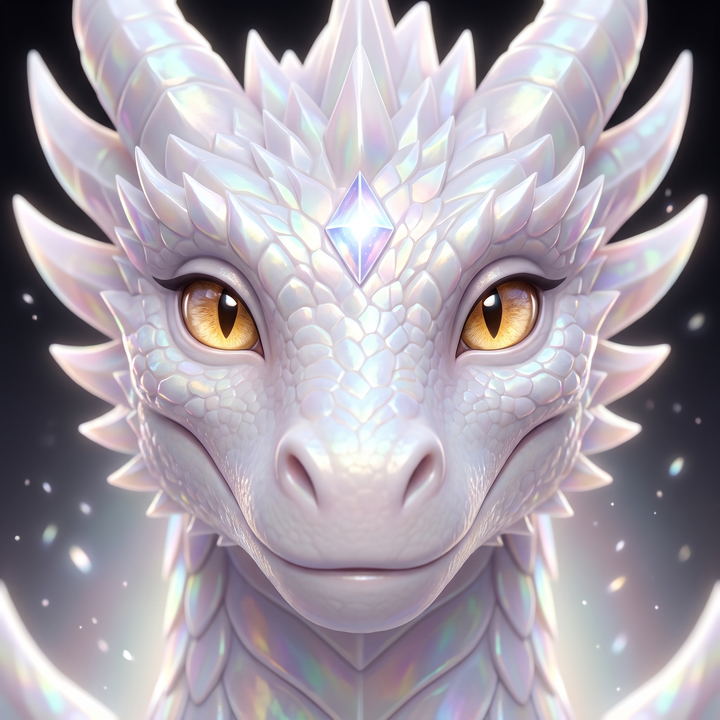 Seryn'Drael — Diamond Pearl Dragon of the Infinite Light